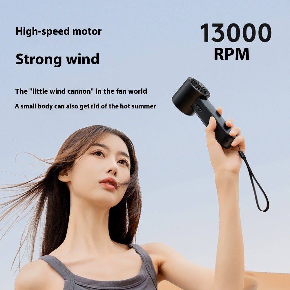 Rechargeable Handheld Cooling Fan, close-up product view
