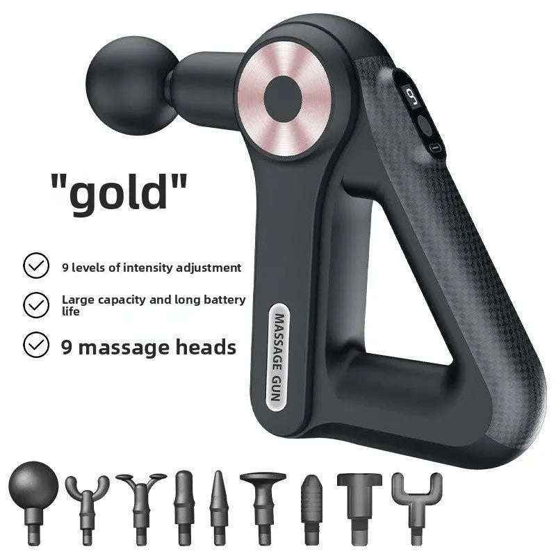 Percussion massage gun with interchangeable heads — additional view 7