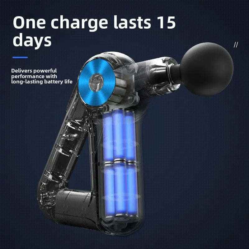 Percussion massage gun with interchangeable heads — additional view 5