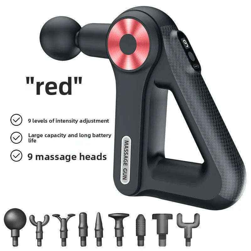 Percussion massage gun with interchangeable heads — additional view 6