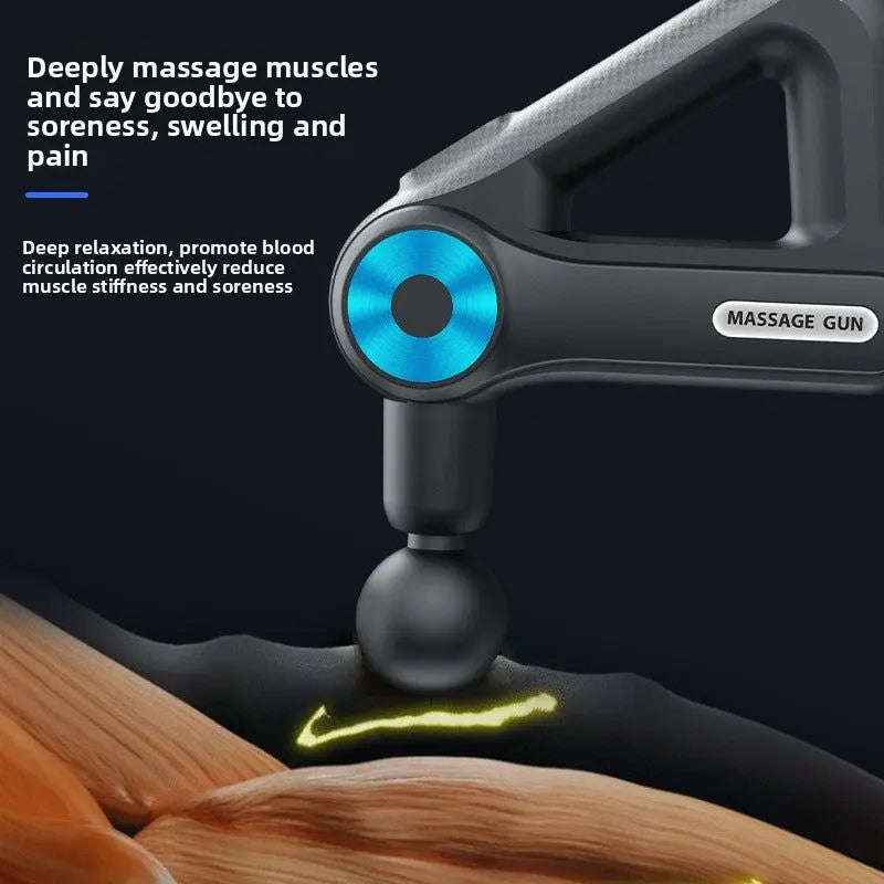 Percussion massage gun with interchangeable heads — additional view 2