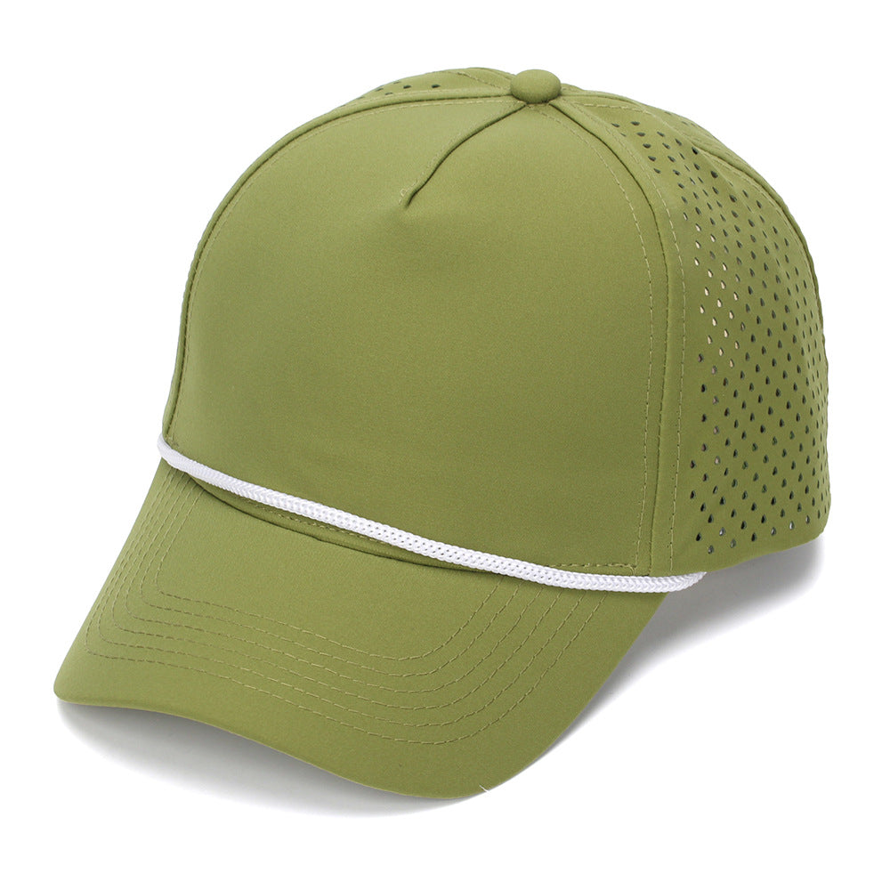 Olive Green perforated quick-dry baseball cap for women