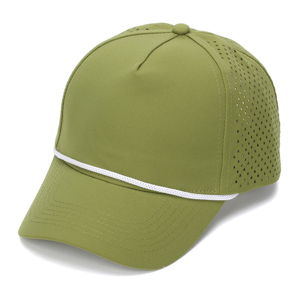 Olive Green perforated quick-dry baseball cap for women
