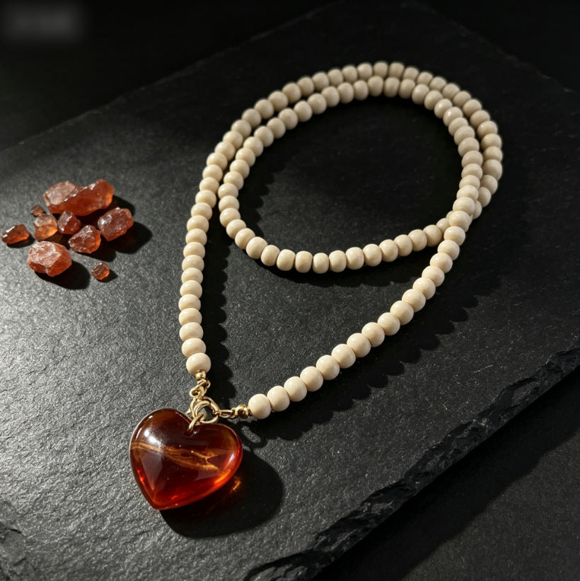 Main product photo of Wooden Bead Pendant Necklace