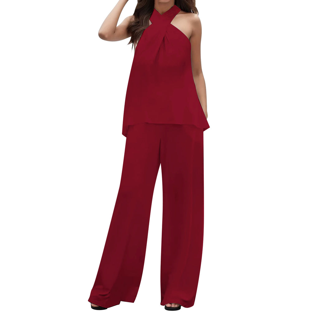 Women’s Halter Top & Wide-Leg Pants Set, product view 7