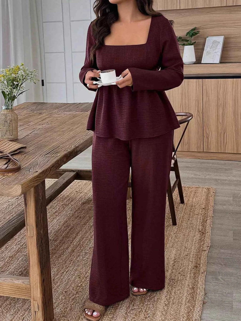 Plus size long sleeve two-piece set — additional view 10
