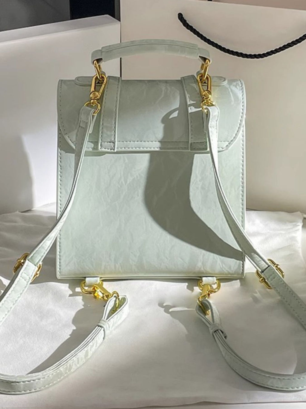 Mini Convertible PU Leather Backpack — product image 7