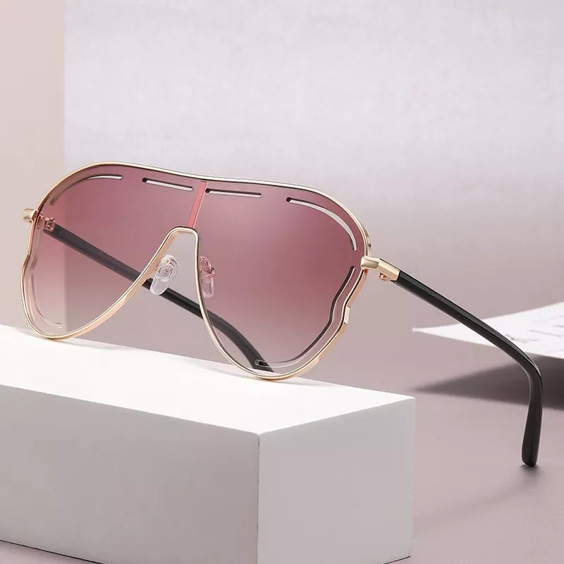 Oversized aviator gradient sunglasses — additional view 6