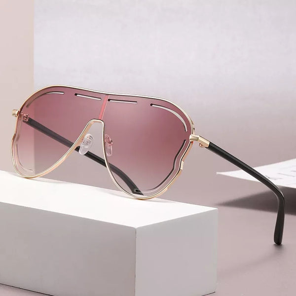 Oversized aviator gradient sunglasses — additional view 6