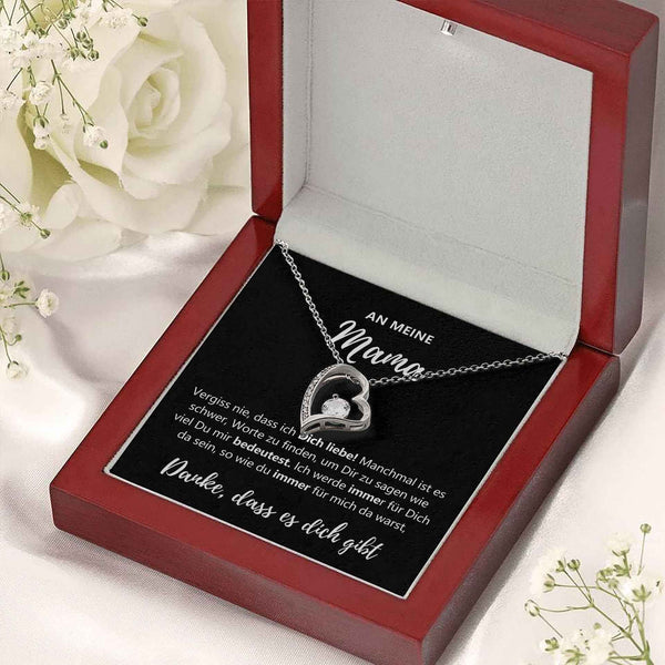 Heart Shape Zirconia Necklace-Necklaces-Splashis-Color:White Gold Necklace Copper+Wood Box-Splashis