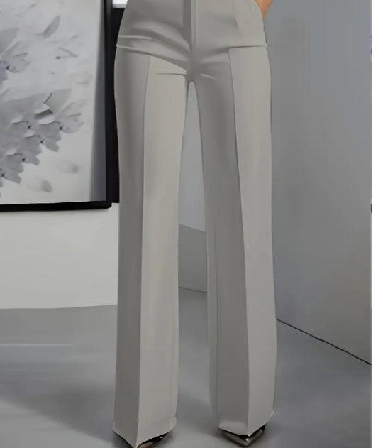 White minimalist polyester pants product image
