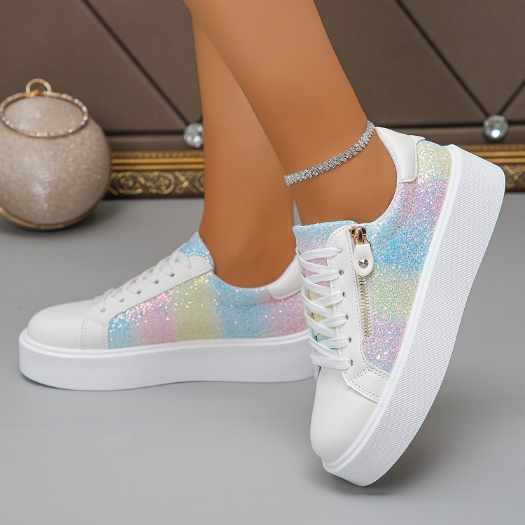 Sparkly sequin upper close-up