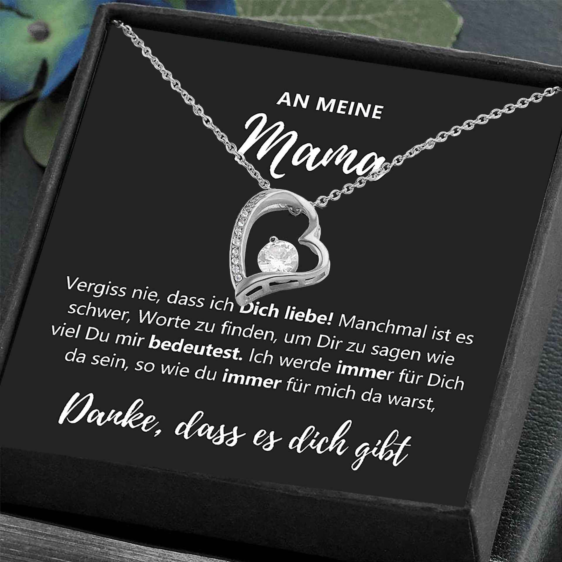 Heart Shape Zirconia Necklace-Necklaces-Splashis-Color:White Gold Necklace Copper+gift box-Splashis