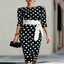 Full Size Polka Dot 3/4 Sleeve Dress Plus Size — primary view