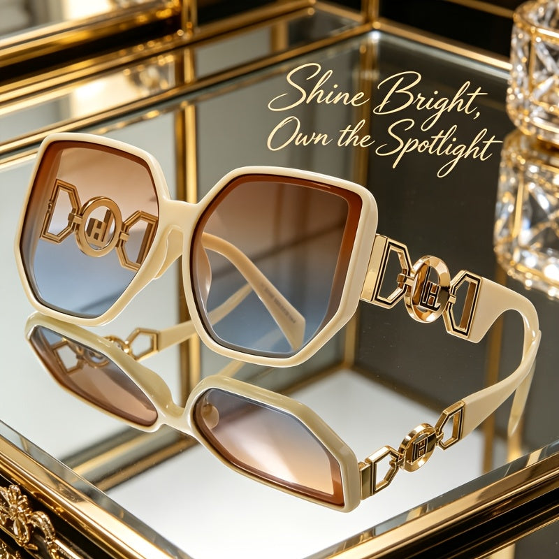 Oversized Square Sunglasses with Gradient Lenses product image