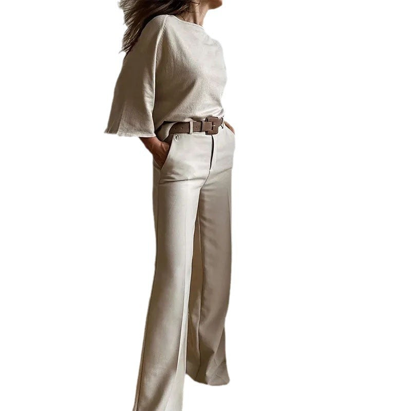 Women’s Bat-Sleeve Top & Pants Set, front product view
