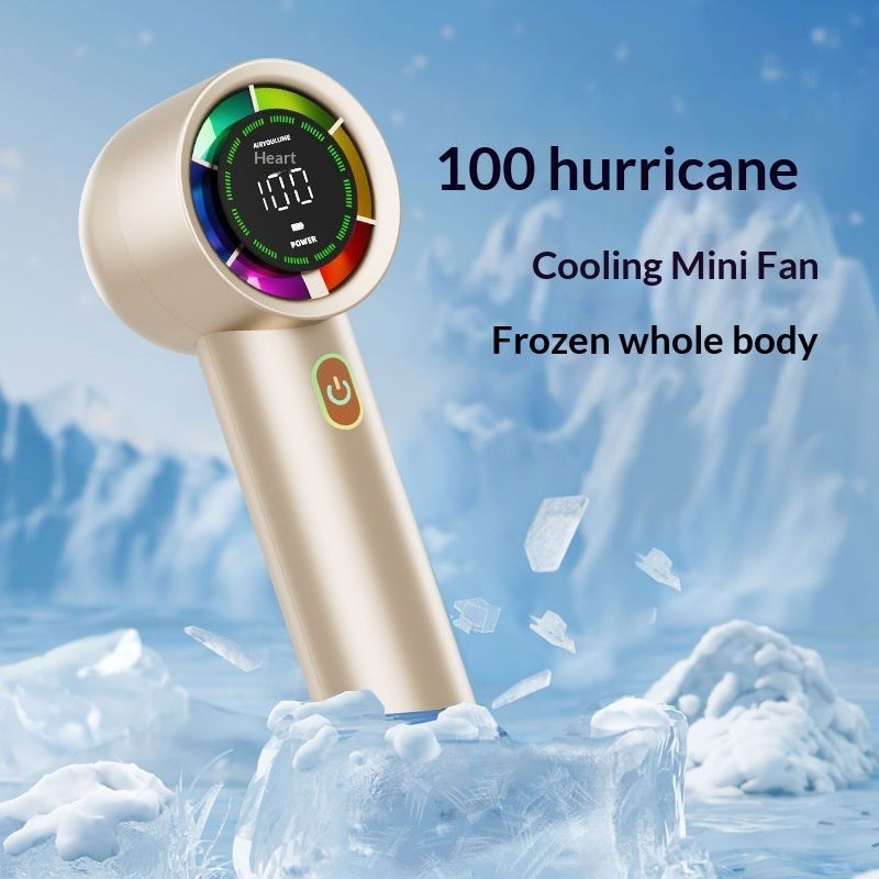 G80 USB Brushless Handheld Fan, shown in a clear product image