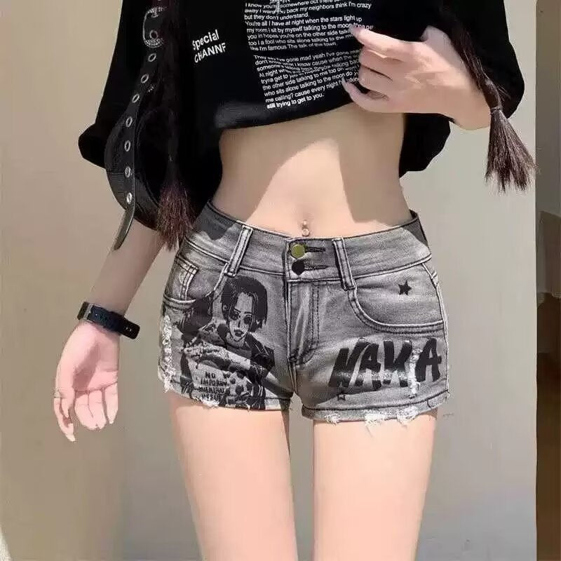 Women’s Low-Rise Stretch Denim Shorts, product view 16