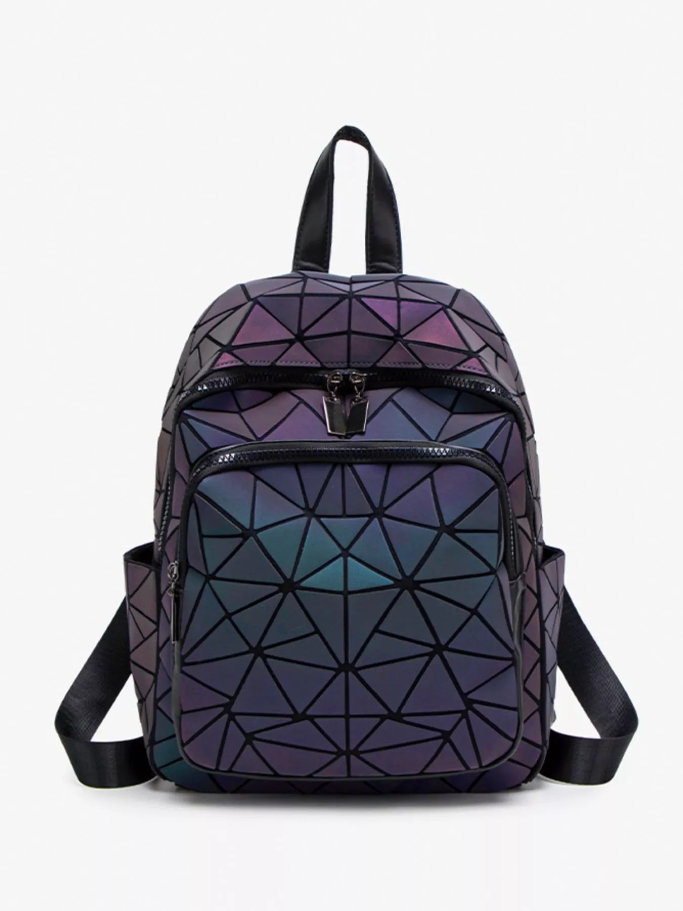 Medium Geometric PU Leather Backpack — product image 5