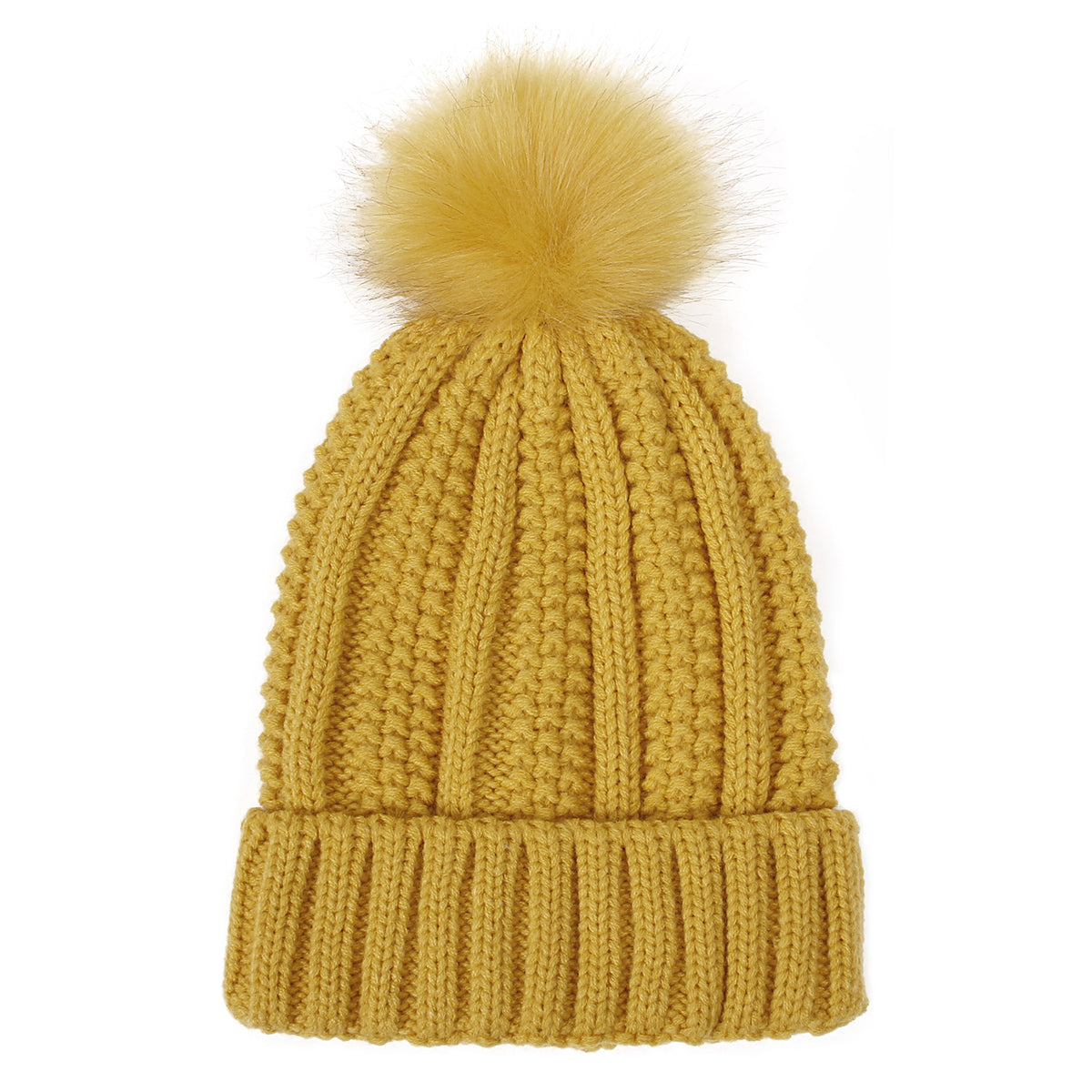 Women's Satin Lined Pom Pom Beanie Hat-Splashis, alternate view 1