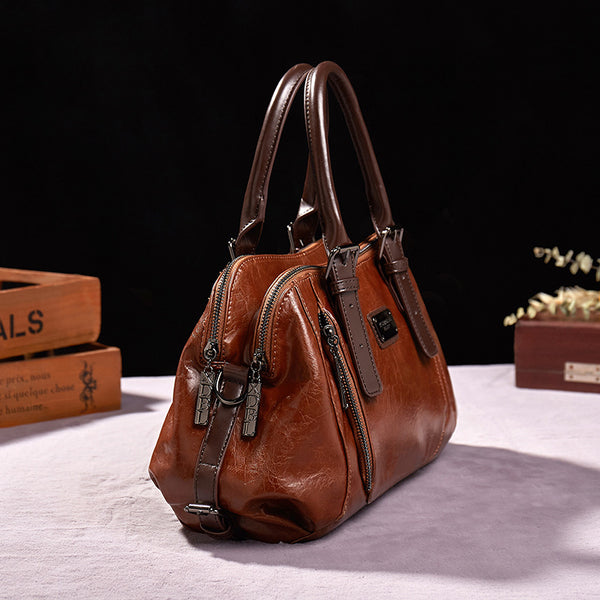 Women's PU Leather Crossbody Bag – Splicing Shoulder Tote, product view 10
