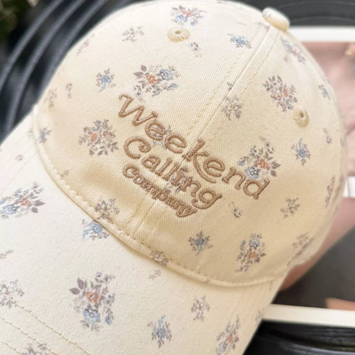 Floral print baseball cap — additional view 3