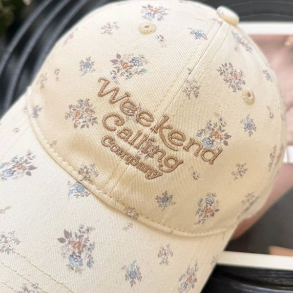 Floral print baseball cap — additional view 3