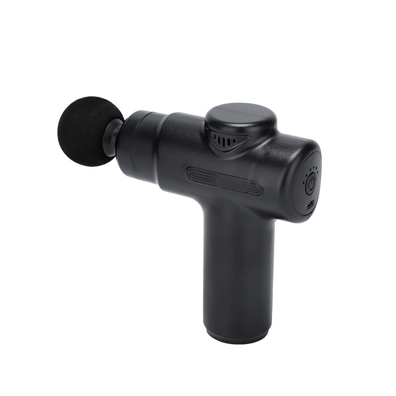Massage gun shown in use on back