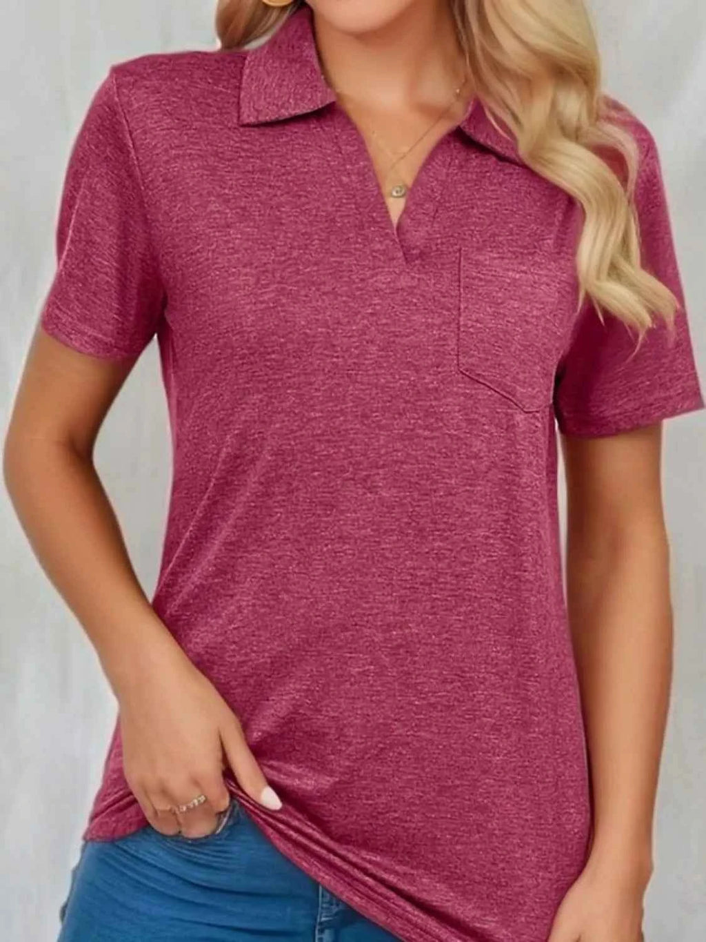 Johnny collar short sleeve top — additional view 10