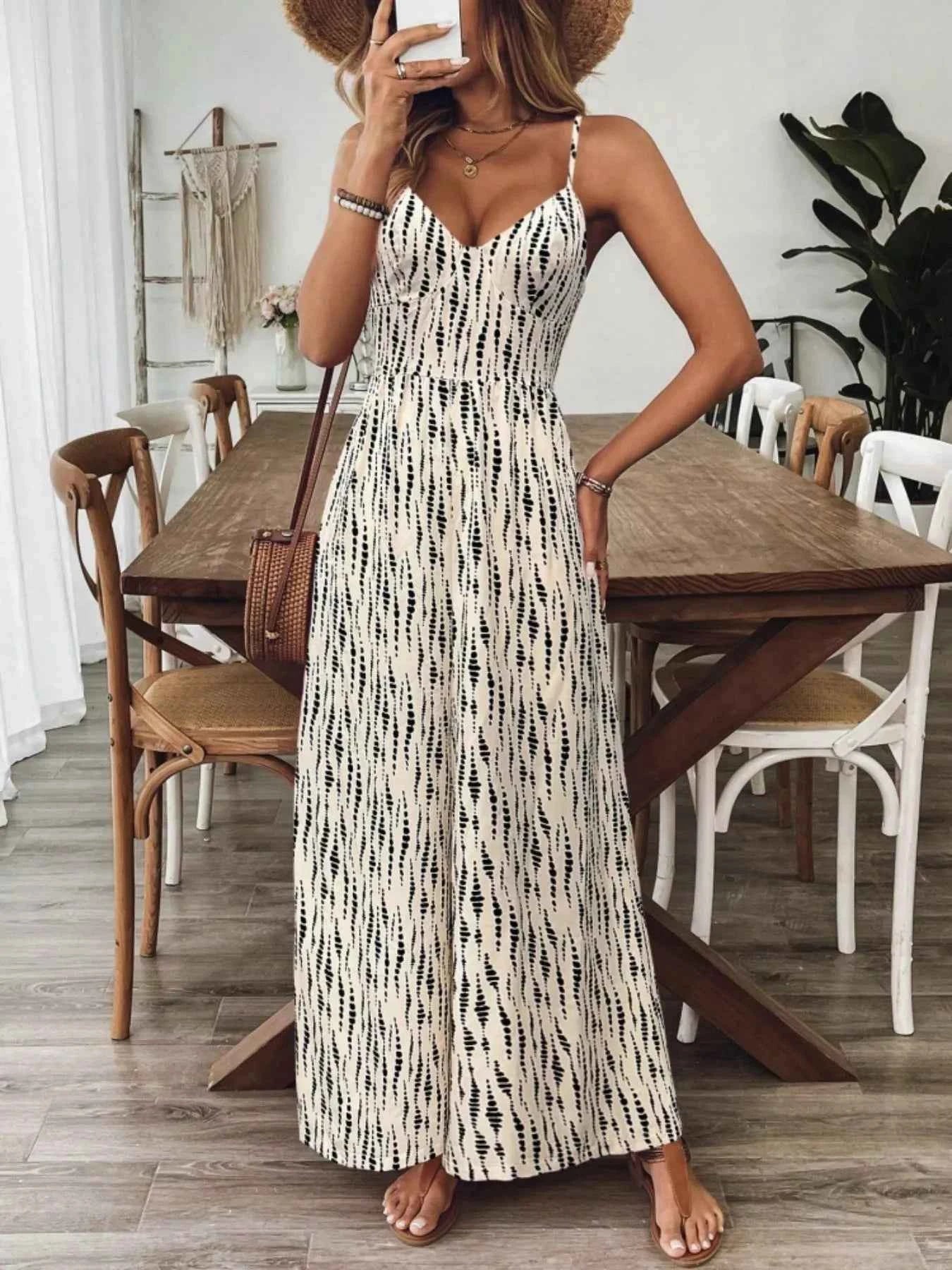 Backless wide leg jumpsuit — additional view 4