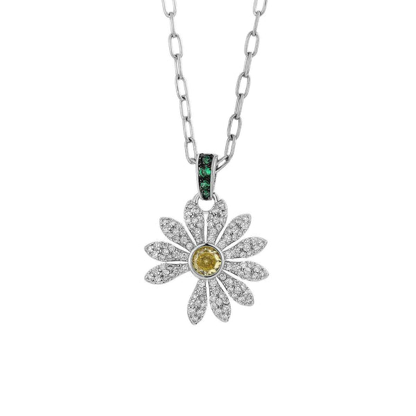 Delicate daisy flower necklace — additional view 4
