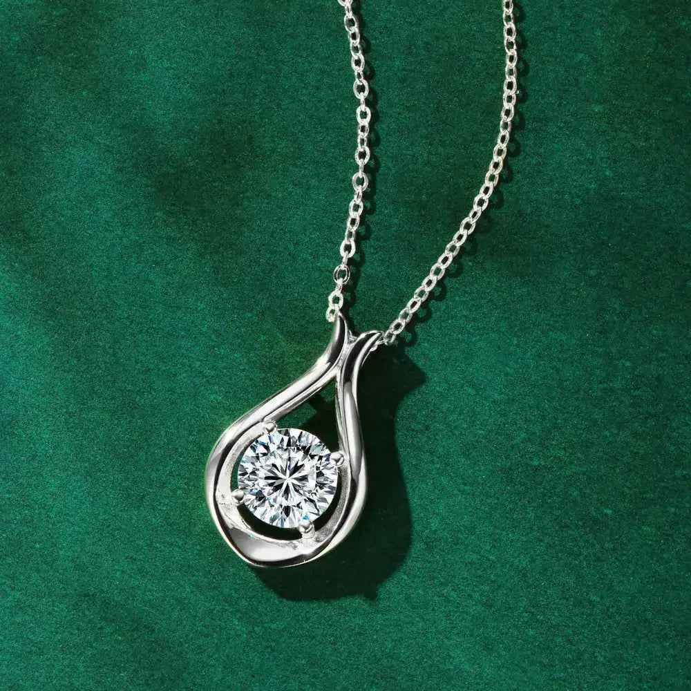 2ct cubic zirconia necklace in silver-plated alloy — additional view 5