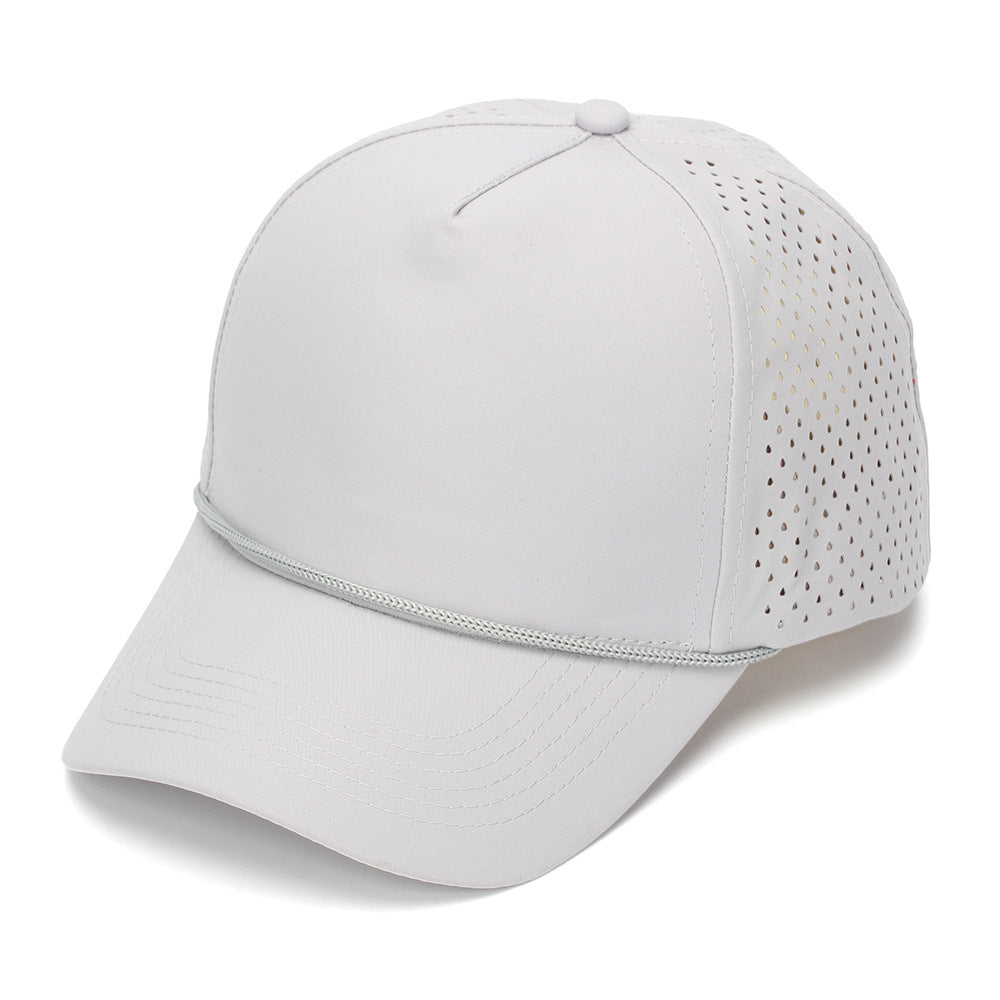 Light Gray perforated quick-dry baseball cap for women