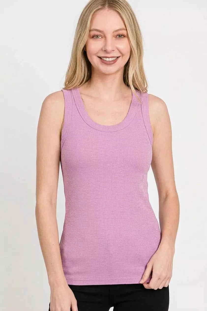 Ribbed sleeveless tank top — additional view 3