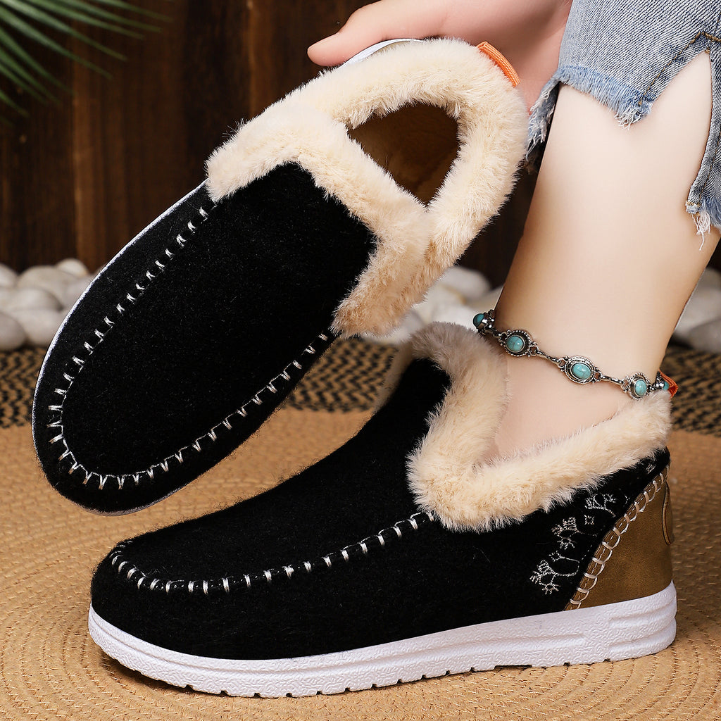 Women's Warm Lined Flat Winter Boots-Splashis, alternate view 4