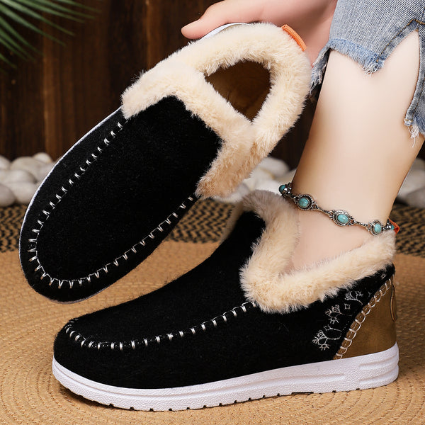 Women's Warm Lined Flat Winter Boots-Splashis, alternate view 4