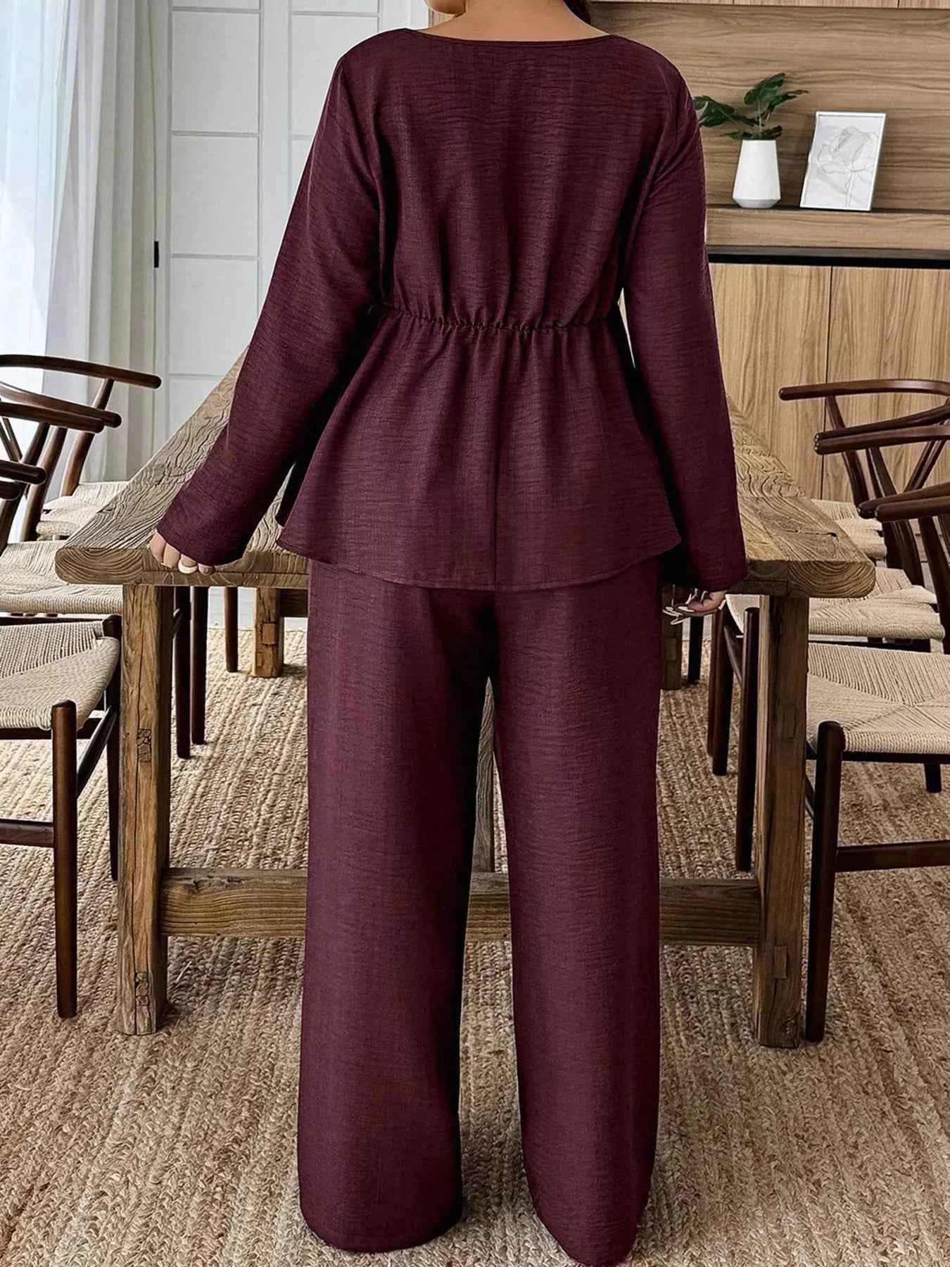 Plus size long sleeve two-piece set — additional view 11