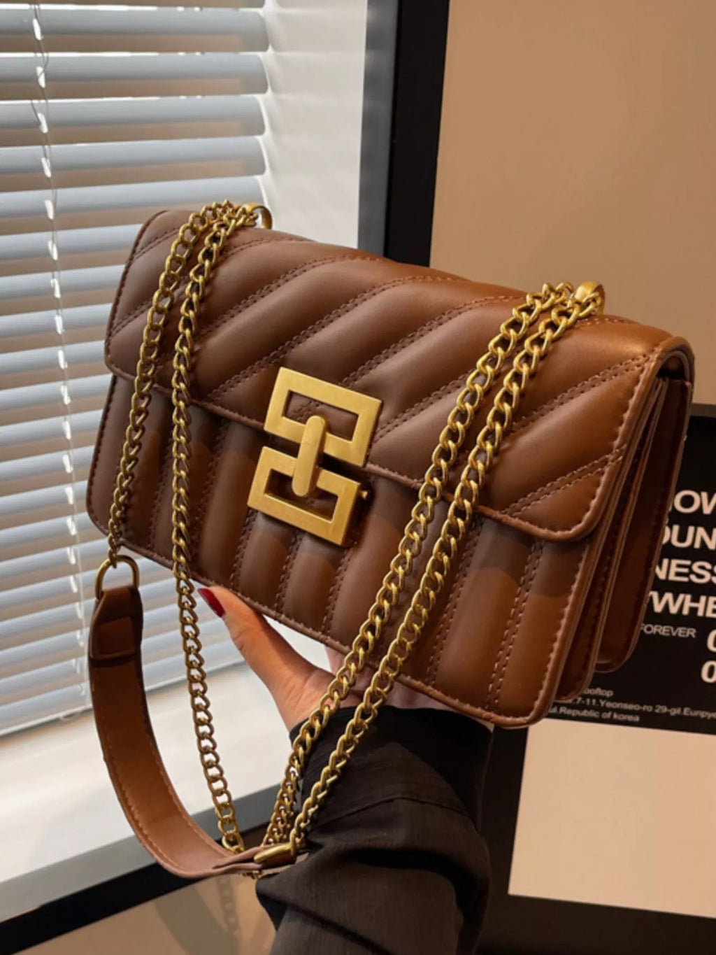 Quilted flap chain shoulder bag — additional view 10