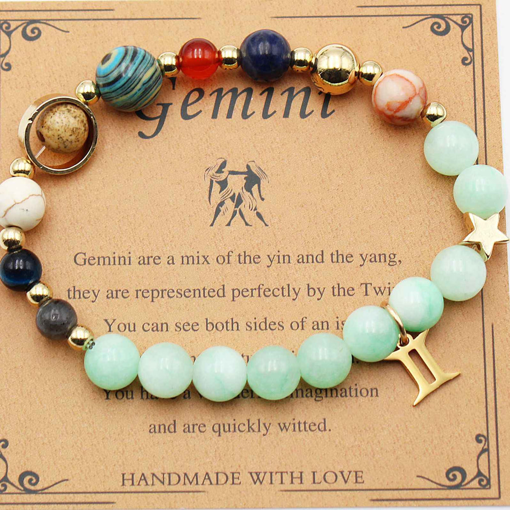 Magic of Eight Planets Jewelry Bracelet-Fashion-Splashis-Color:Gemini Green Dongling-Splashis