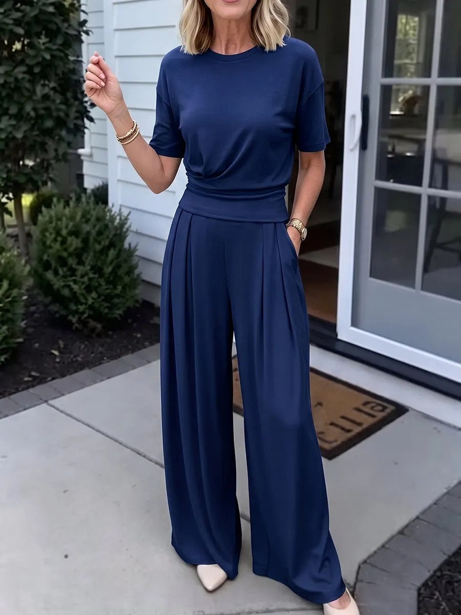 Women's T-Shirt & Wide-Leg Pants Set — product image 5