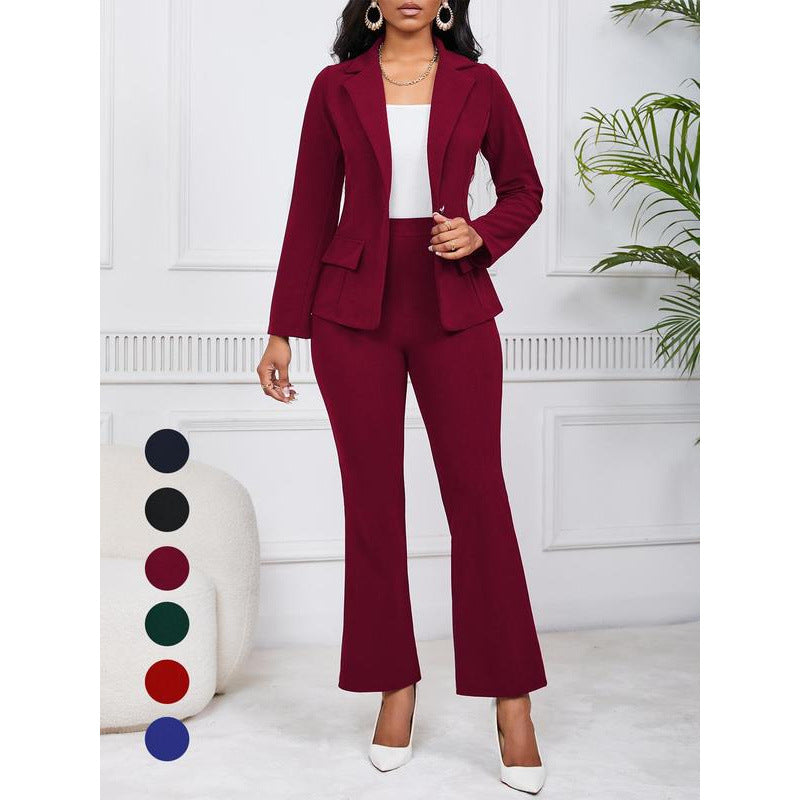 Women's Solid-Color Blazer & Pants Set — product image 5