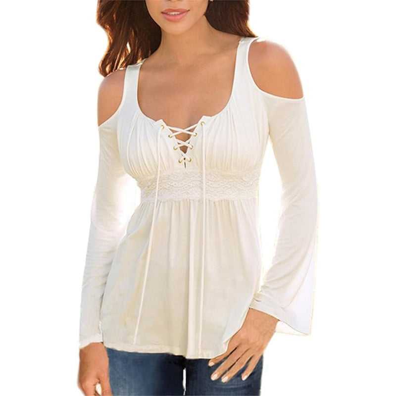Women's Off-Shoulder Long Sleeve Top, product view 8