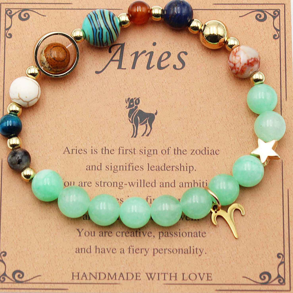 Magic of Eight Planets Jewelry Bracelet-Fashion-Splashis-Color:Aries Green Dongling-Splashis