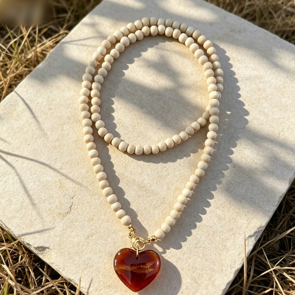 Product detail photo of Wooden Bead Pendant Necklace