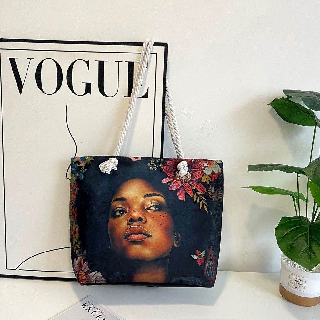 Printed Canvas Tote Bag