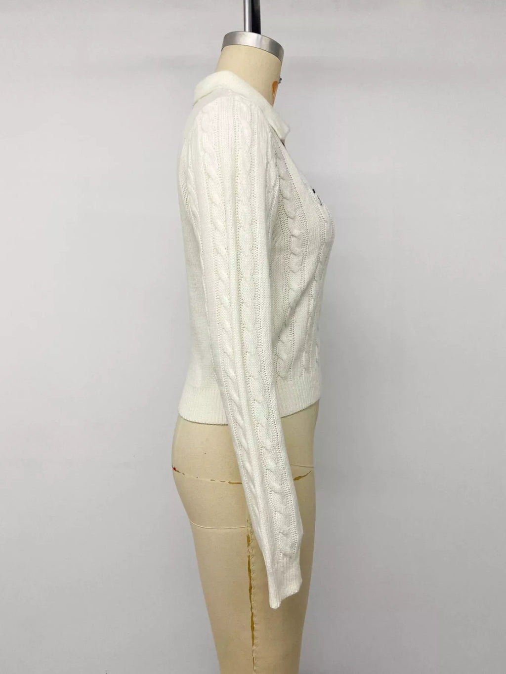 Cable Knit Long Sleeve Sweater view 13