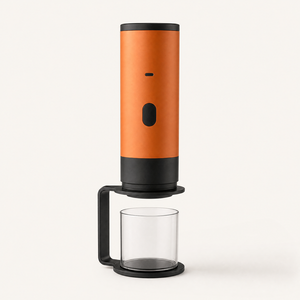 Portable Espresso Maker for On-the-Go Coffee Lovers shown in a clear product image