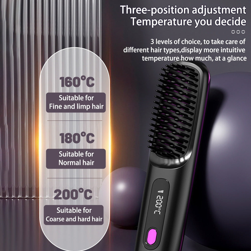 2-in-1 Wireless Hair Straightener Comb - Cordless & Rechargeable, product view 8