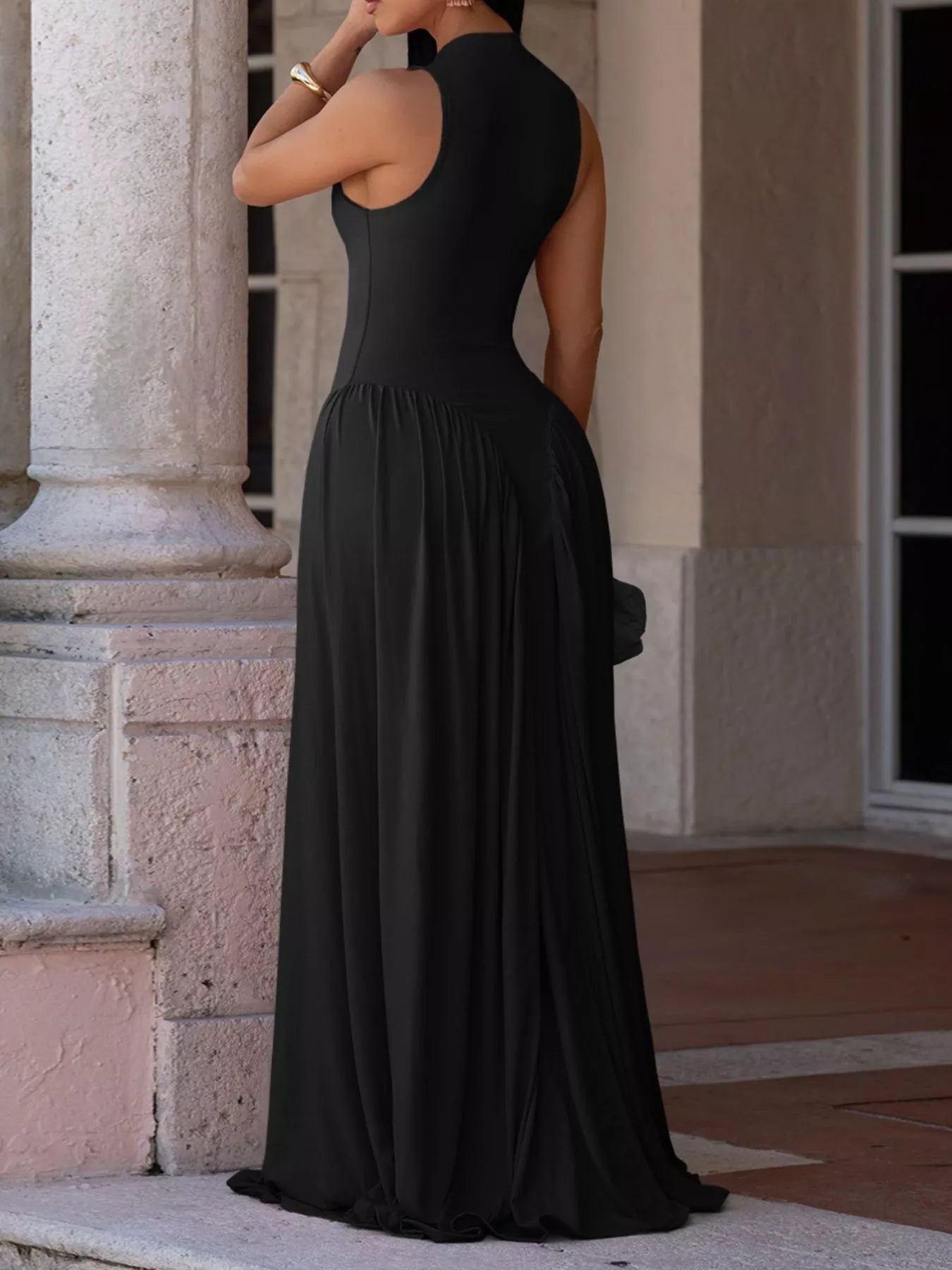 Sleeveless O-Neck Maxi Dress view 4