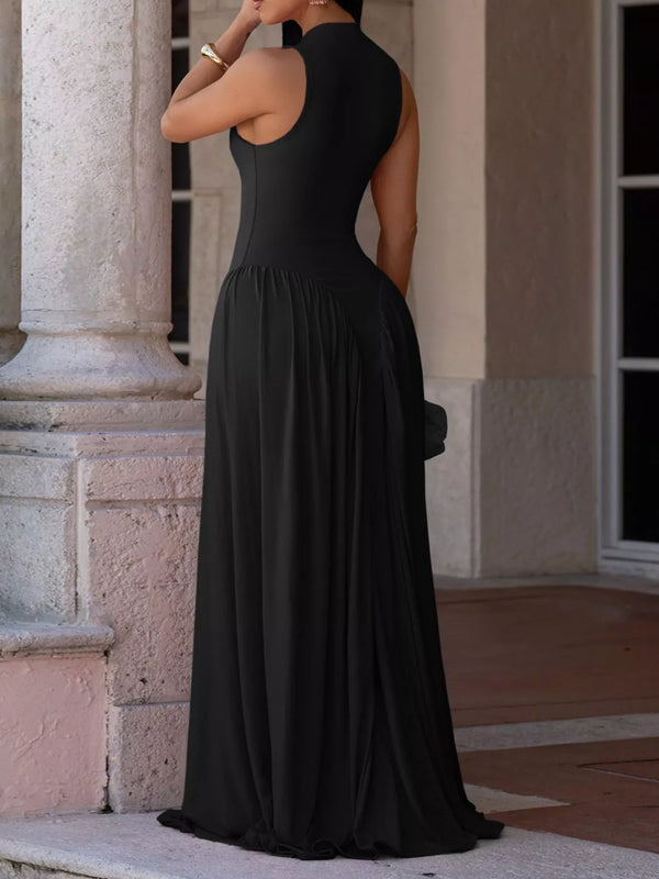 Sleeveless O-Neck Maxi Dress view 4
